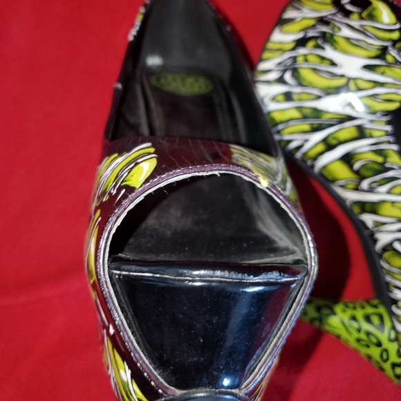 Too Fast Brand Smokin High Heel Shoes green zombie - Picture 9 of 13